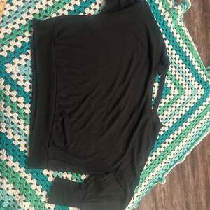 Sanctuary Black V-Neck Long Sleeve Top with Back Strap Detail | Size M